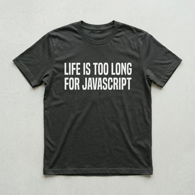 Life is too long for JavaScript Shirt